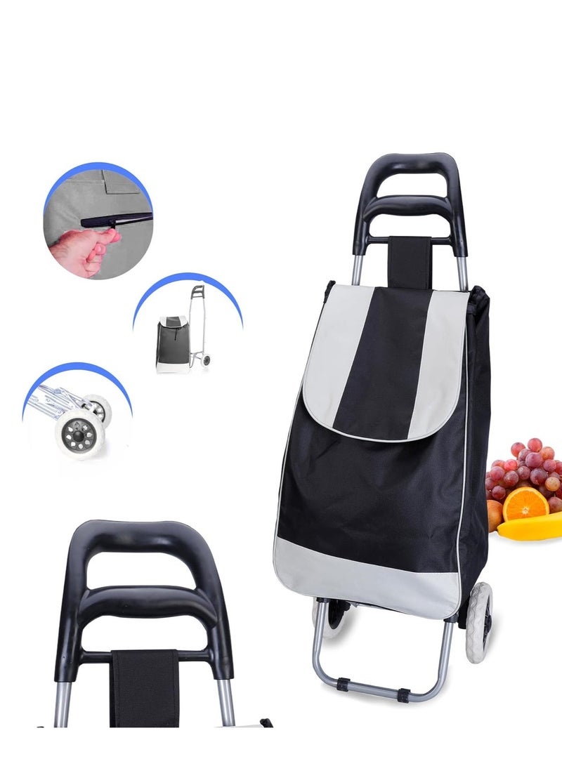 عربة تسوق منزلية محمولة وقابلة للطي سعة 45 لتر - Image 2